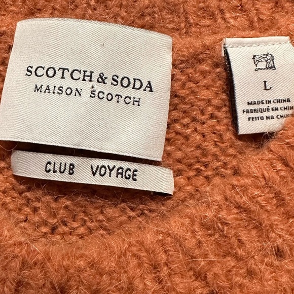 Scotch&Soda Maison Scotch Orange Fuzzy Sweater L - Picture 4 of 7